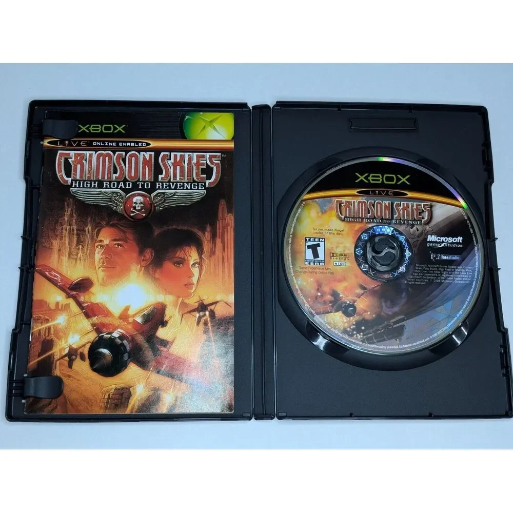 Original Xbox‎ Crimson Skies High Road To Revenge (2003) W/ Game Manual WORKS